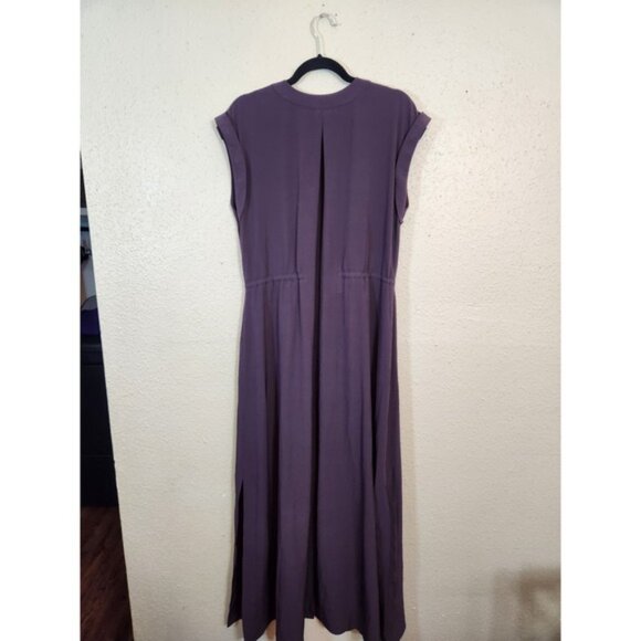 Athleta Womens Maxi Dress Pockets Sleeveless Drawstring Waist Purple Size L - Picture 2 of 7